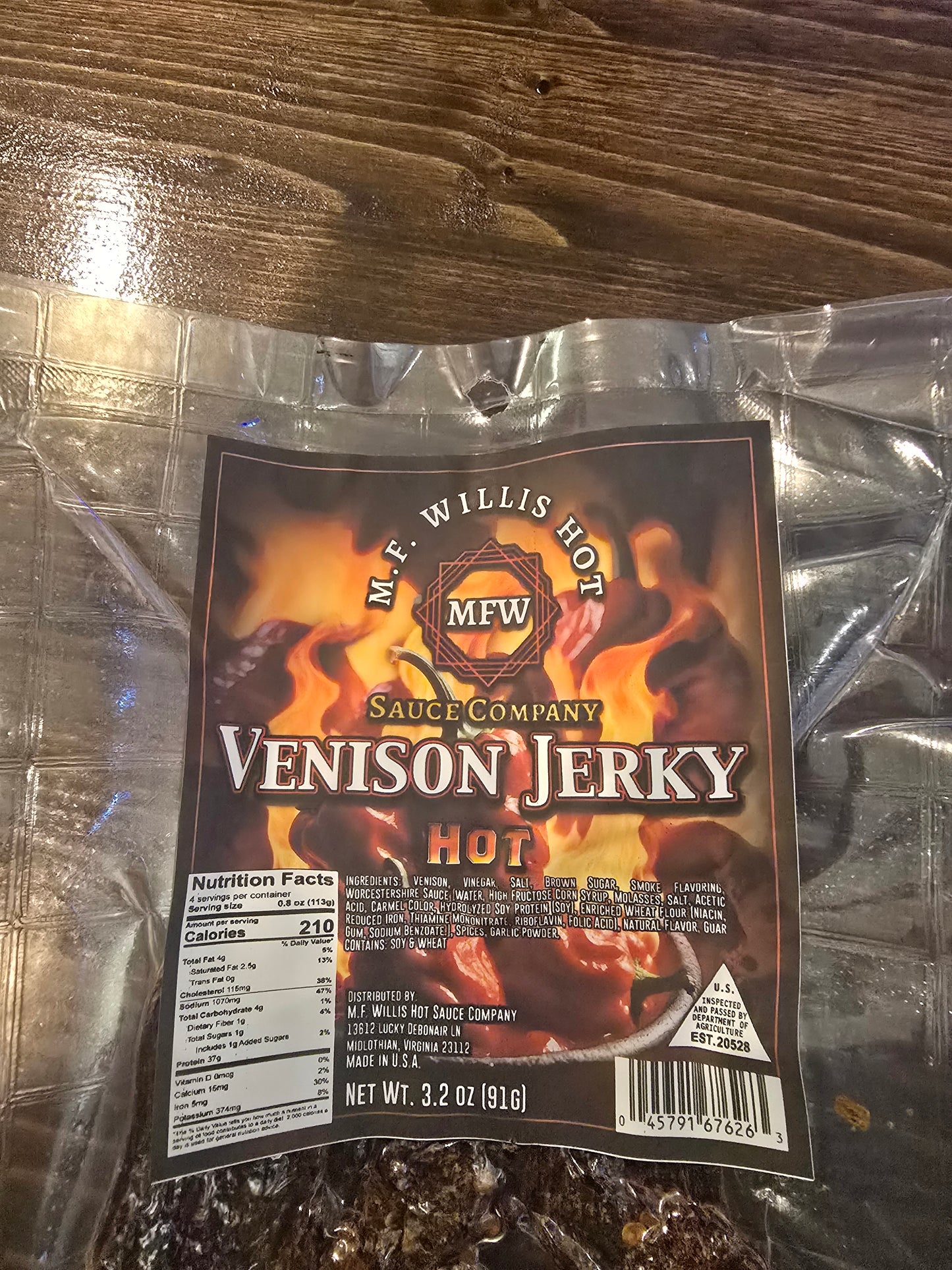Venison Jerky Hot